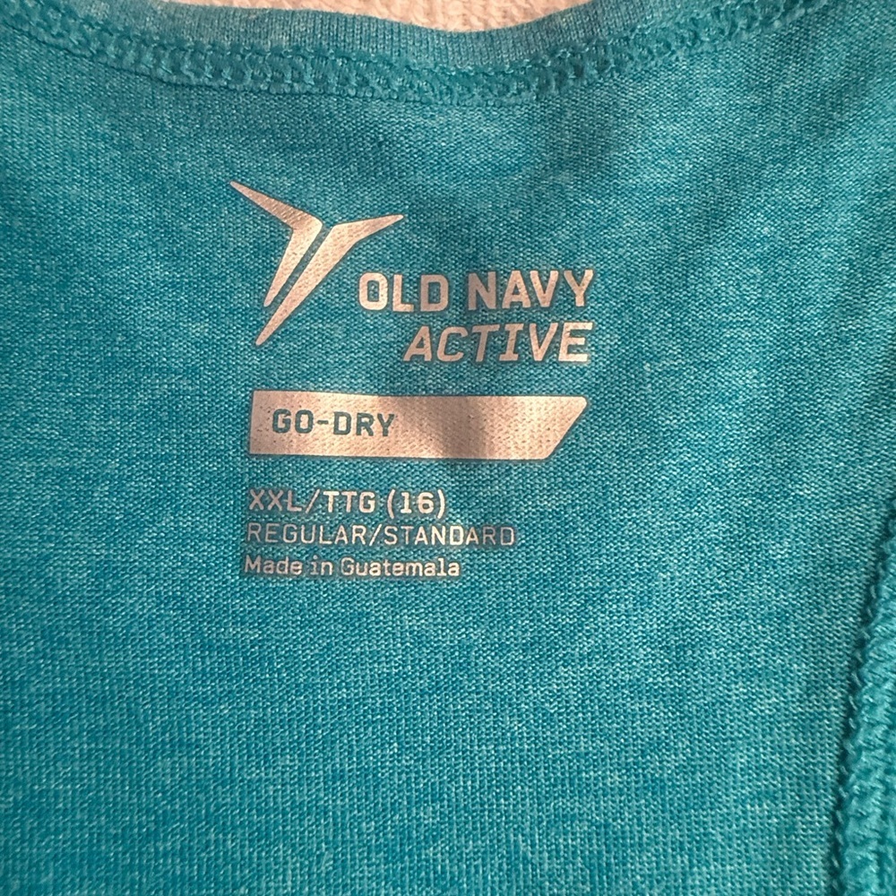 Old Navy Active Teal Go-Dry Tank - Picture 3 of 6